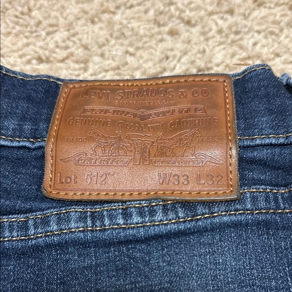 Men’s Premium Levi’s 512 Slim Taper Fit Denim - W33 L32 - Picture 3 of 7